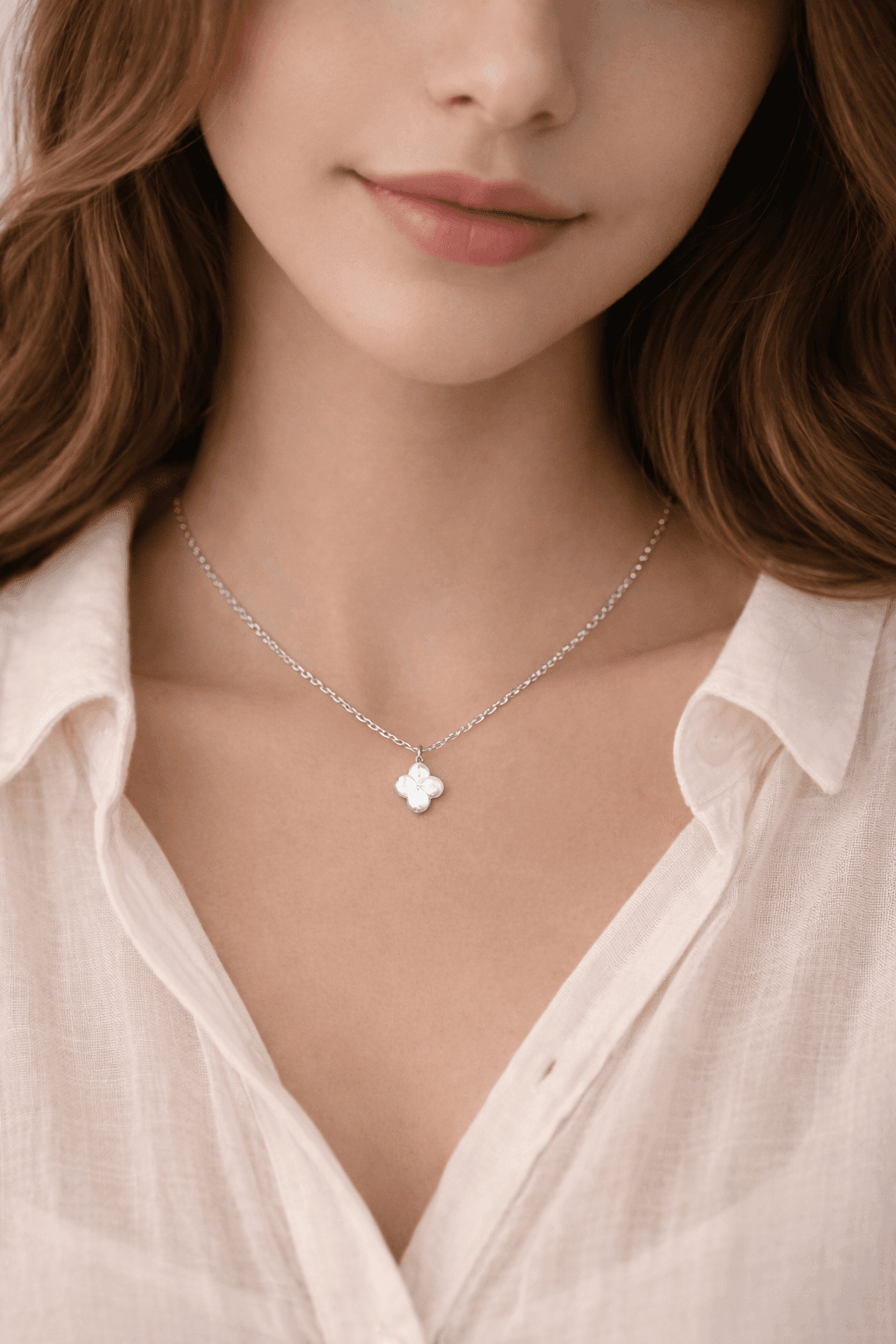 Elara Clover Pendant Necklace - View 1