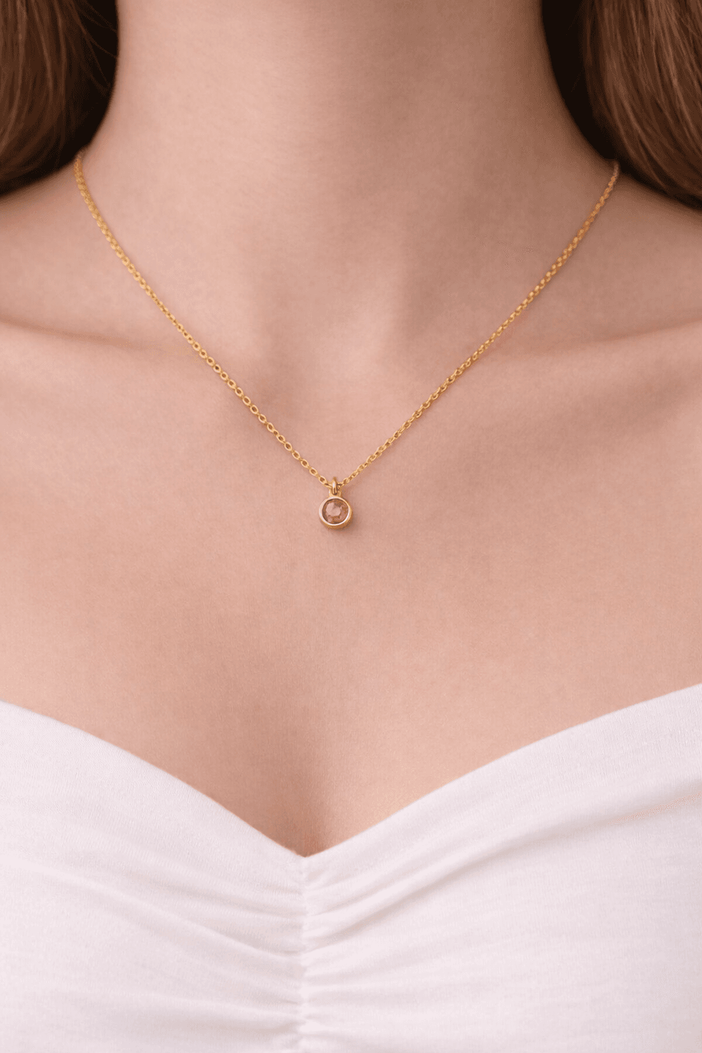 Ruby Glow Pendant Necklace - View 1